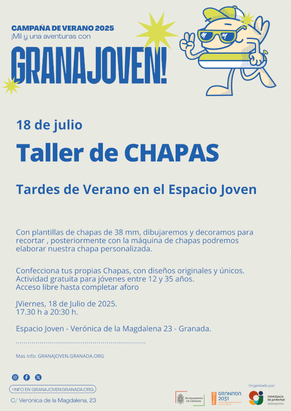 ©Ayto.Granada: Enredate: Verano'25 - Taller de CHAPAS